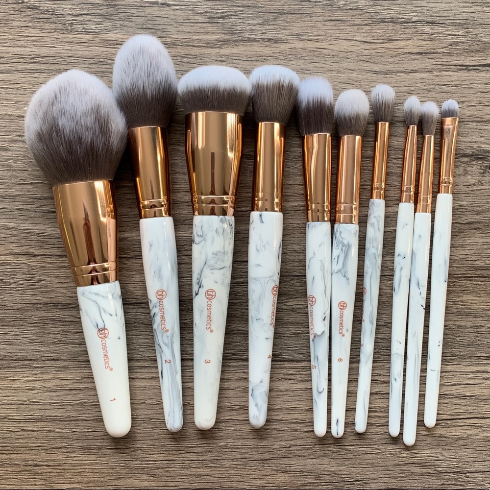 BH Cosmetics Marble Luxe 10 Piece Makeup Brush Set